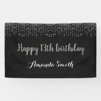 Bonne bannière du 13e anniversaire. Parties scinti
