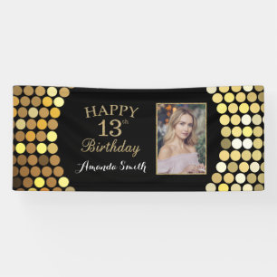 Bonne bannière du 13e anniversaire. Photo Parties 