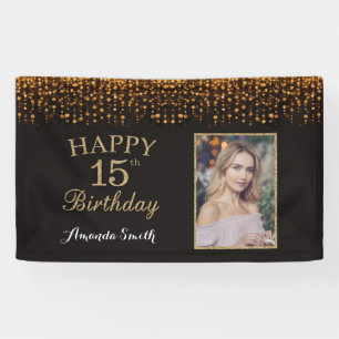 Bonne bannière du 15e anniversaire. Photo Parties