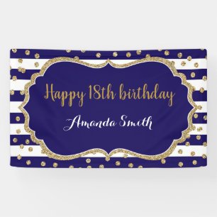 Bonne bannière du 18e anniversaire.Parties scintil
