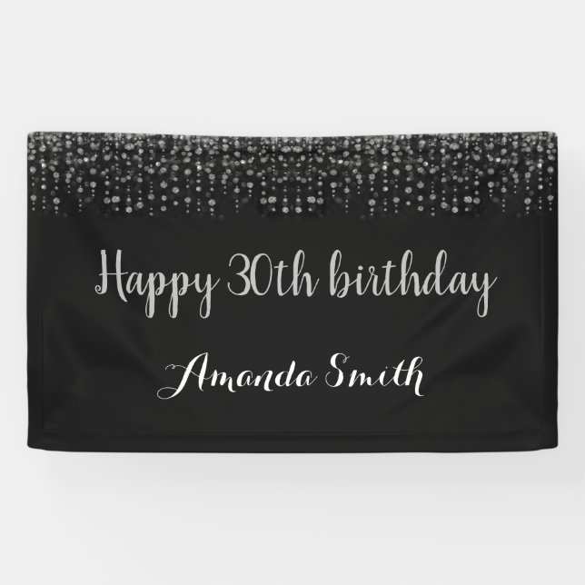Bonne bannière du 30e anniversaire. Parties scinti (Horizontal)