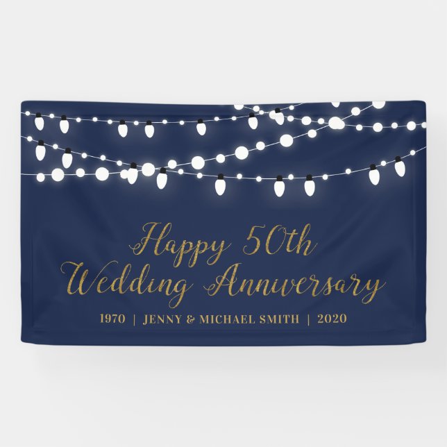 Bonne bannière du 50e anniversaire du Mariage (Horizontal)