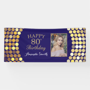 Bonne bannière du 80e anniversaire. Photo Blue Go