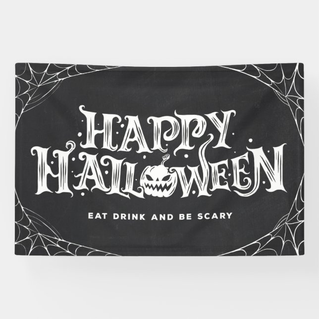 Bonne bannière du parti Halloween (Horizontal)