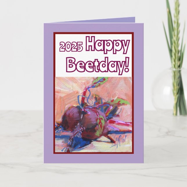 Bonne Beetday Red Beets Bonne carte d'anniversaire (Devant)