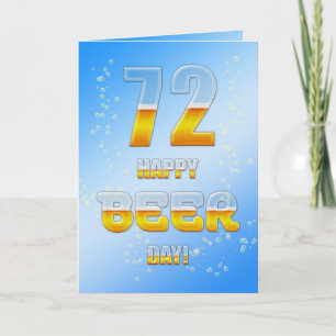 Bonne bière 72e anniversaire carte