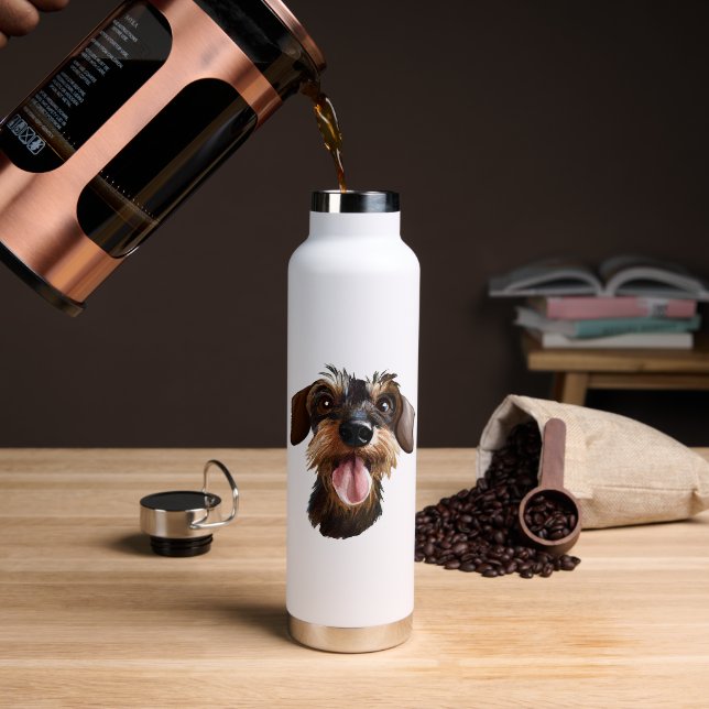 Bonne bouteille d'eau À poils durs Dachshund (Gym)