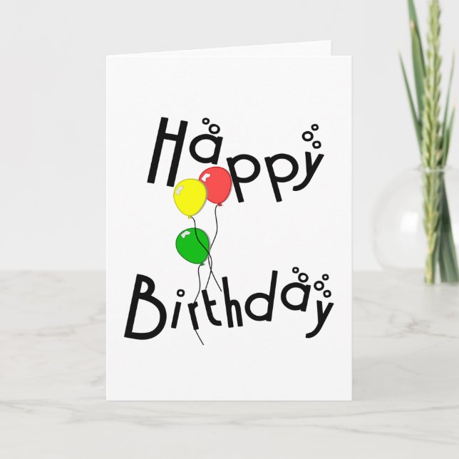 Bonne bulles d'anniversaire - Carte D7 Anniversair (Devant)