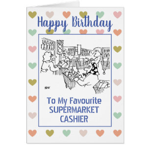 Bonne caisse de supermarché d'anniversaire