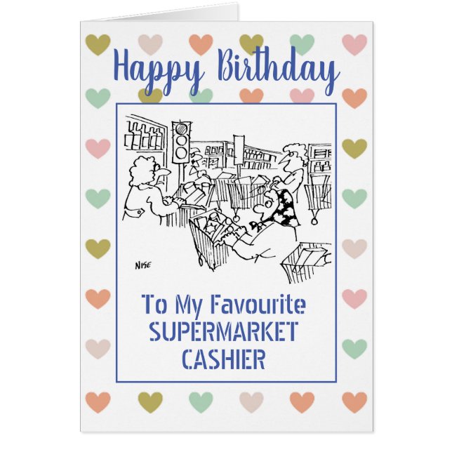 Bonne caisse de supermarché d'anniversaire (Devant)