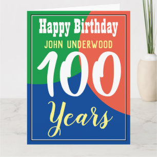 Bonne carte 100e anniversaire
