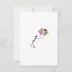 Bonne carte à plat Ballons