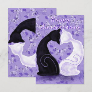 Bonne carte Anniversaire Chat Couple Amour romanti