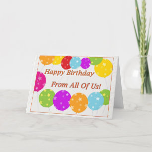 Bonne Carte Anniversaire De Nous Tous !