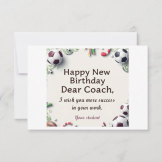 Bonne Carte Anniversaire Pour Entraîneur