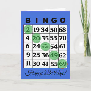 Bonne carte BINGO anniversaire
