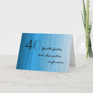 Bonne carte Blues 40th Birthday