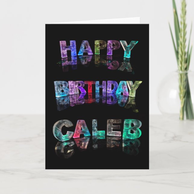 Bonne carte Caleb Anniversaire (Devant)
