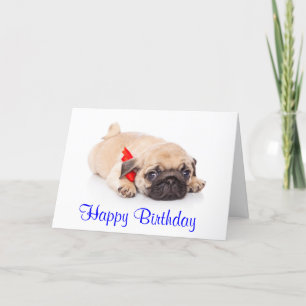 Bonne carte Carlin Chien Chien Chien  Anniversaire