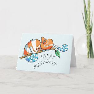 Bonne carte Chameleon Anniversaire
