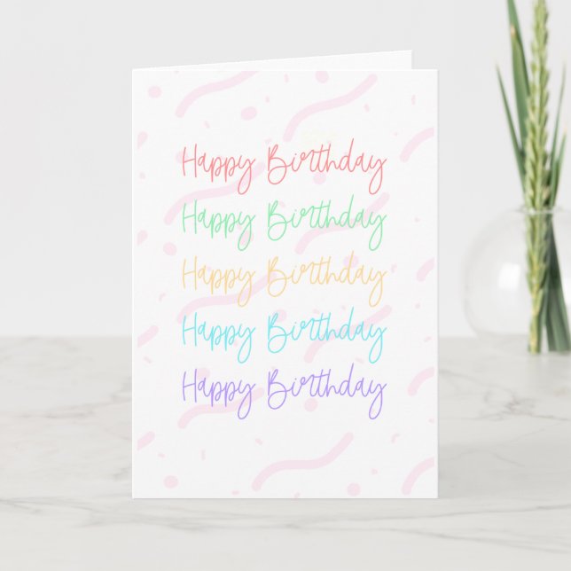 Bonne carte Confetti Anniversaire (Devant)
