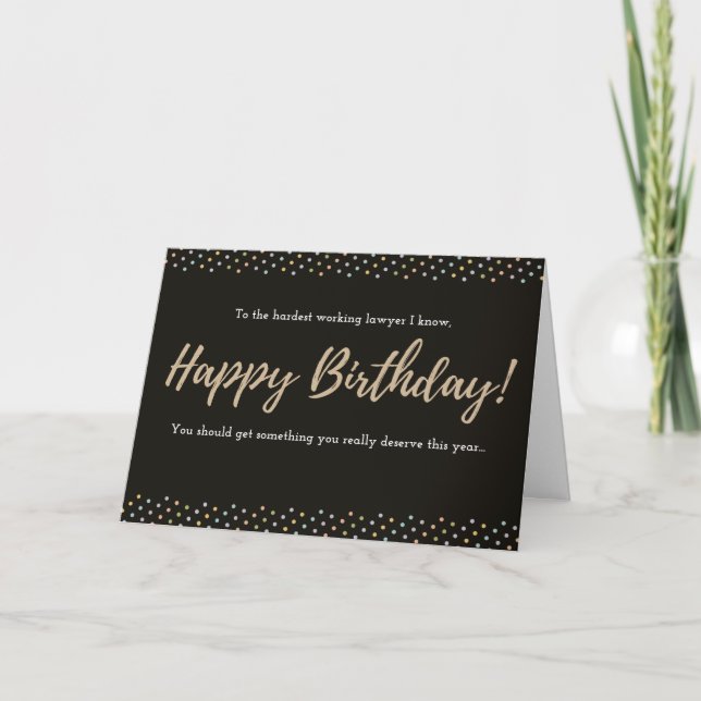 Bonne carte Coupon d'anniversaire pour les avocats (Devant)