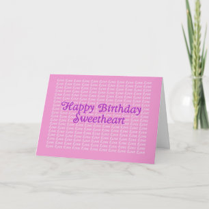 Bonne carte d'amour pour l'anniversaire Lavender s