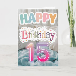 Bonne carte d'anniversaire 15e