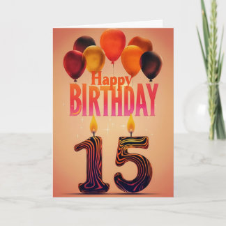 Bonne carte d'anniversaire 15e