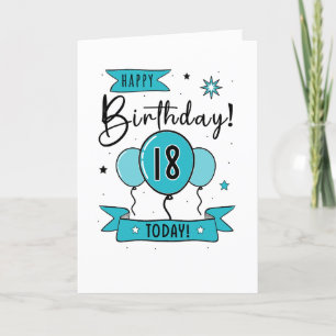 Bonne carte d'anniversaire 18e