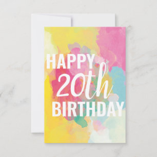 Bonne carte d'anniversaire 20e ("Watercolor Gradie