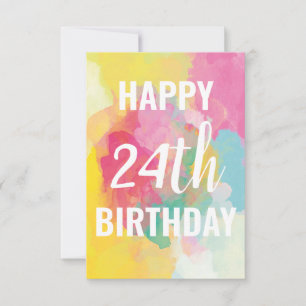 Bonne carte d'anniversaire 24e ("Watercolor Gradie