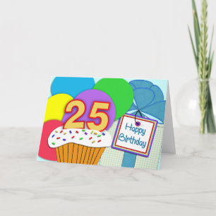 Bonne carte d'anniversaire 25e