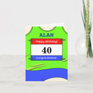 Bonne carte d'anniversaire 40e anniversaire pour u