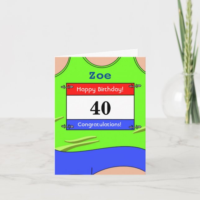 Bonne carte d'anniversaire 40e anniversaire pour u (Devant)