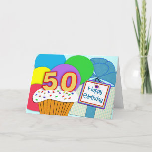 Bonne carte d'anniversaire 50e