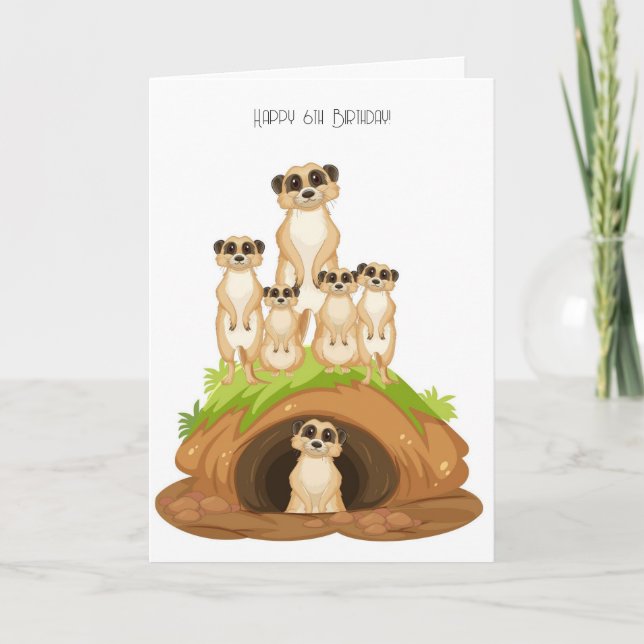 Bonne carte d'anniversaire 6e (Devant)