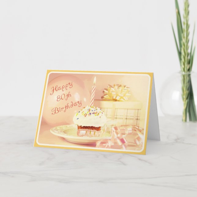 Bonne carte d'anniversaire 80e (Devant)