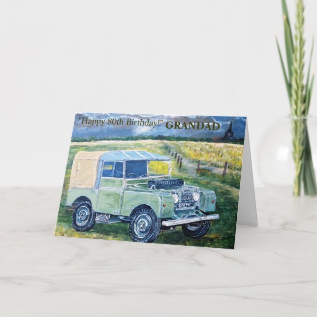 Bonne carte d'anniversaire 80e pour GRANDAD (Devant)