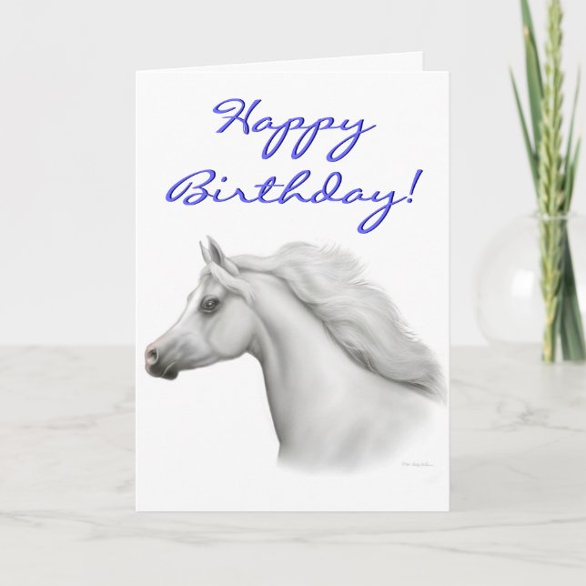 Bonne carte d'anniversaire Arabian Horse (Devant)