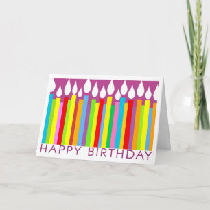 Bonne carte d'anniversaire avec bougies - Général
