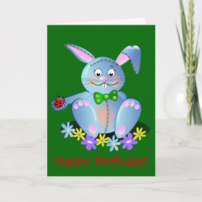 Bonne carte d'anniversaire avec Bunny (Devant)