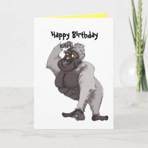Bonne carte d'anniversaire avec la chanson Gorilla