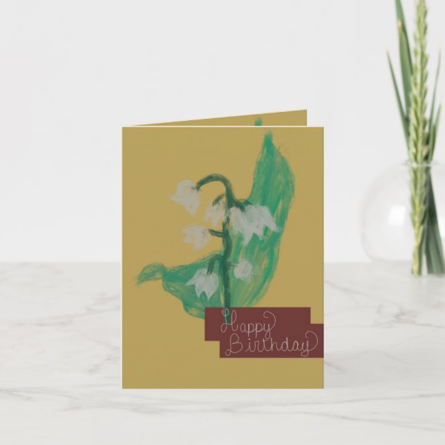 Bonne carte d'anniversaire avec la fleur de mai (Devant)