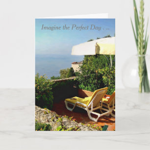 Bonne carte d'anniversaire avec vue pittoresque su