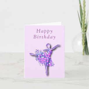 Bonne carte d'anniversaire Ballerina Girl Ballet D