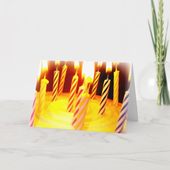 Bonne carte d'anniversaire : bougies lumineuses su (Devant)