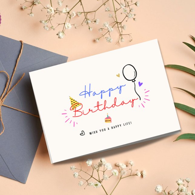 Bonne carte d'anniversaire, carte d'anniversaire m (Créateur téléchargé)