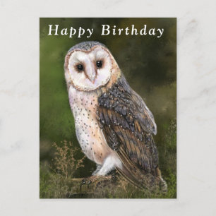 Bonne carte d'anniversaire Chouette de l'Ouest
