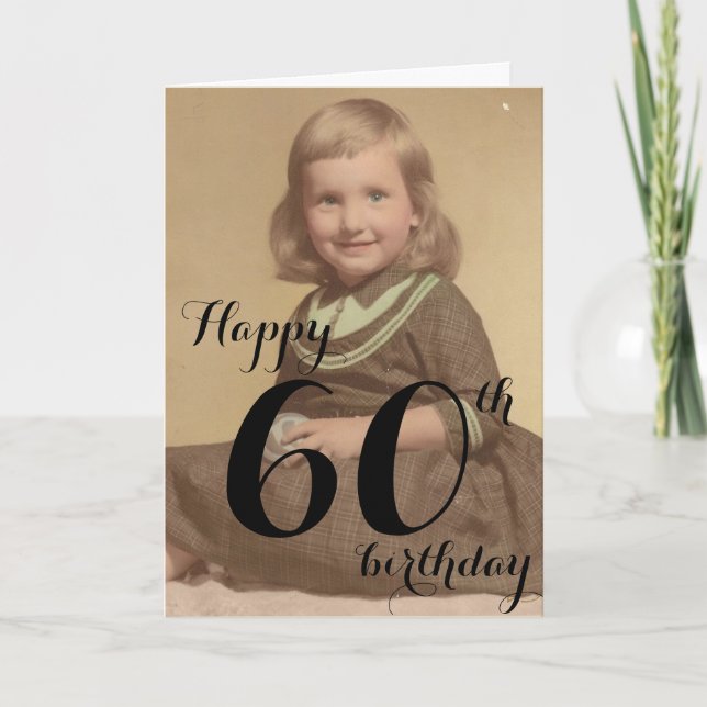 Bonne carte d'anniversaire de la 60e photo (Devant)